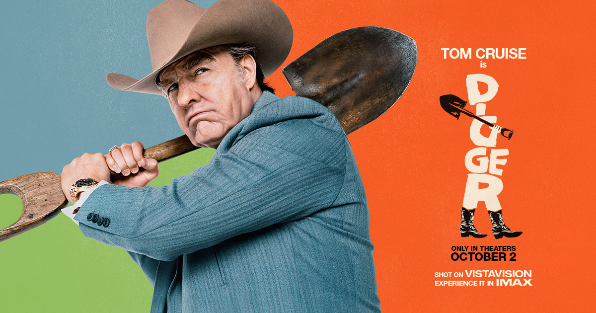 Tom Cruise con sombrero y una pala en la imagen oficial de Digger