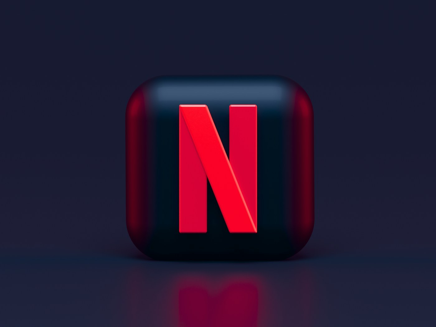 Icono de Netflix sobre fondo oscuro